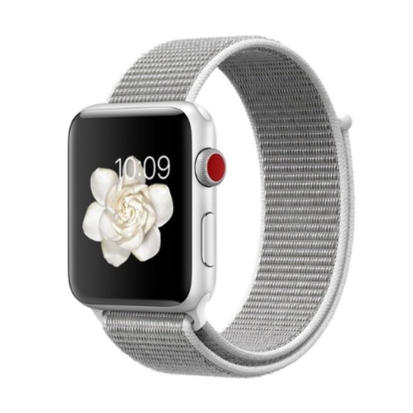 NEW Pearl White Sport Strap Band For Apple Watch - Picture 2 of 6